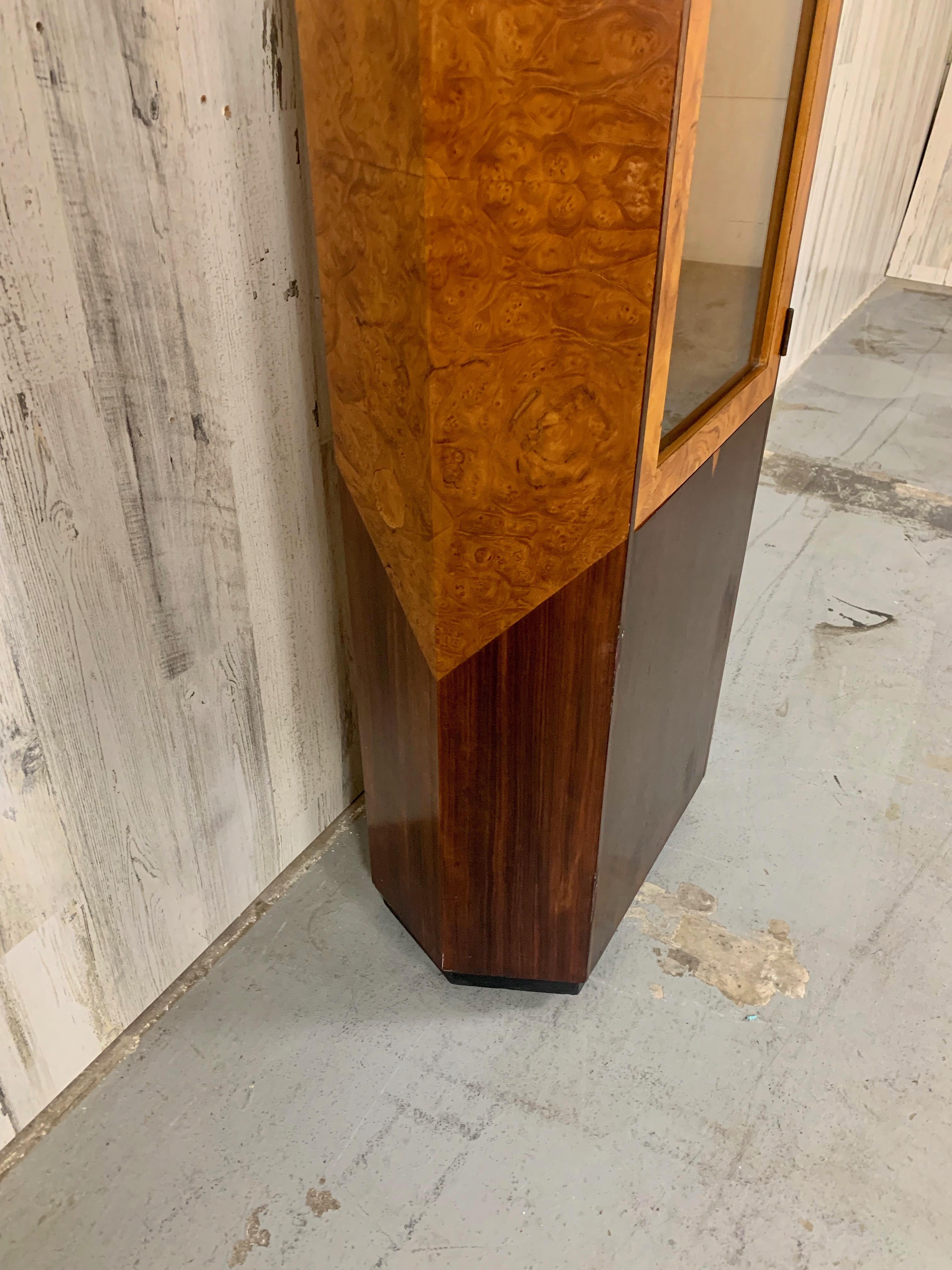 Brass Howard Miller Burl-wood & Rosewood 8 Day Tall Case Clock For Sale