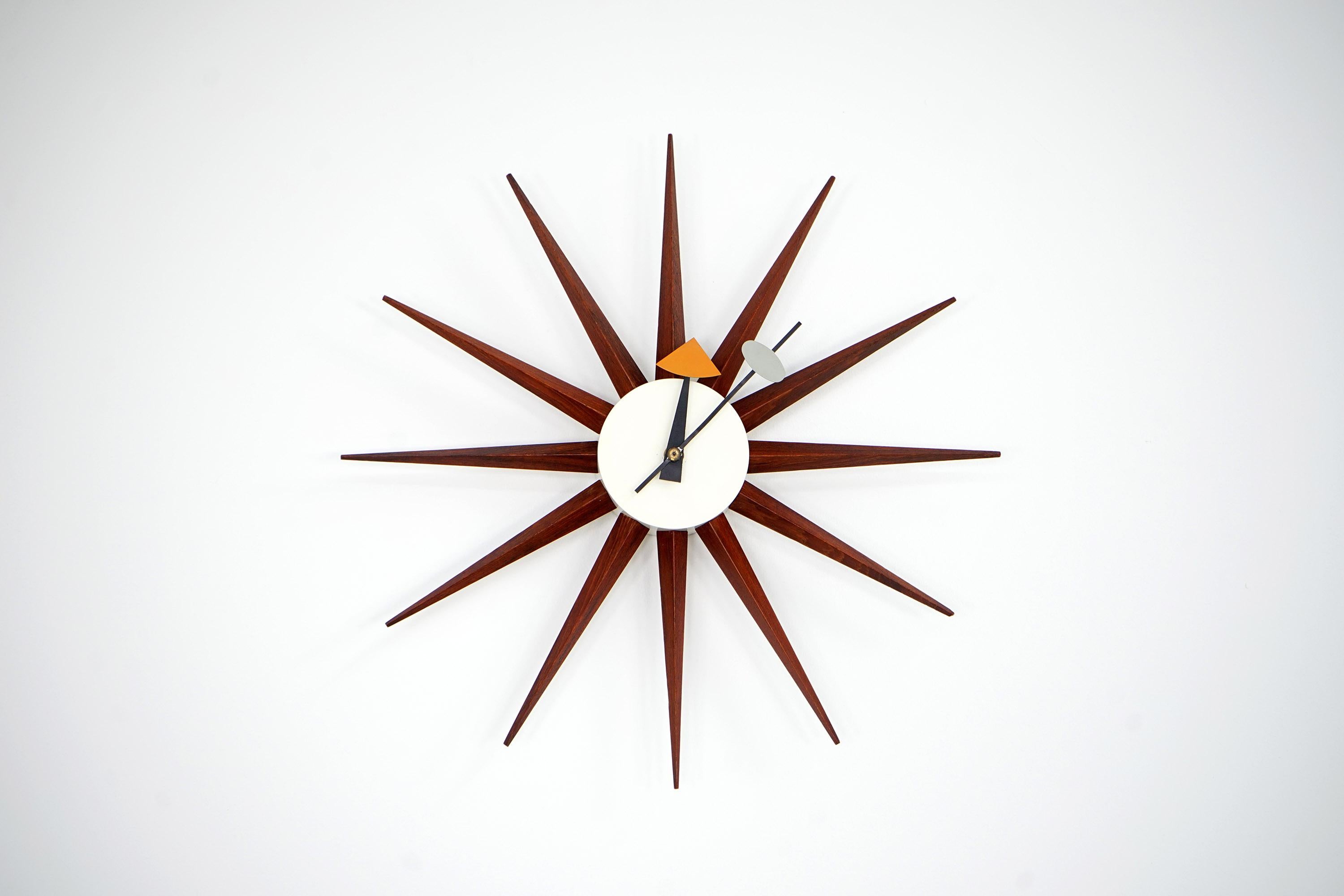 Mid-Century Modern Howard Miller Clock by George Nelson for Fehlbaum Brothers, 1950s