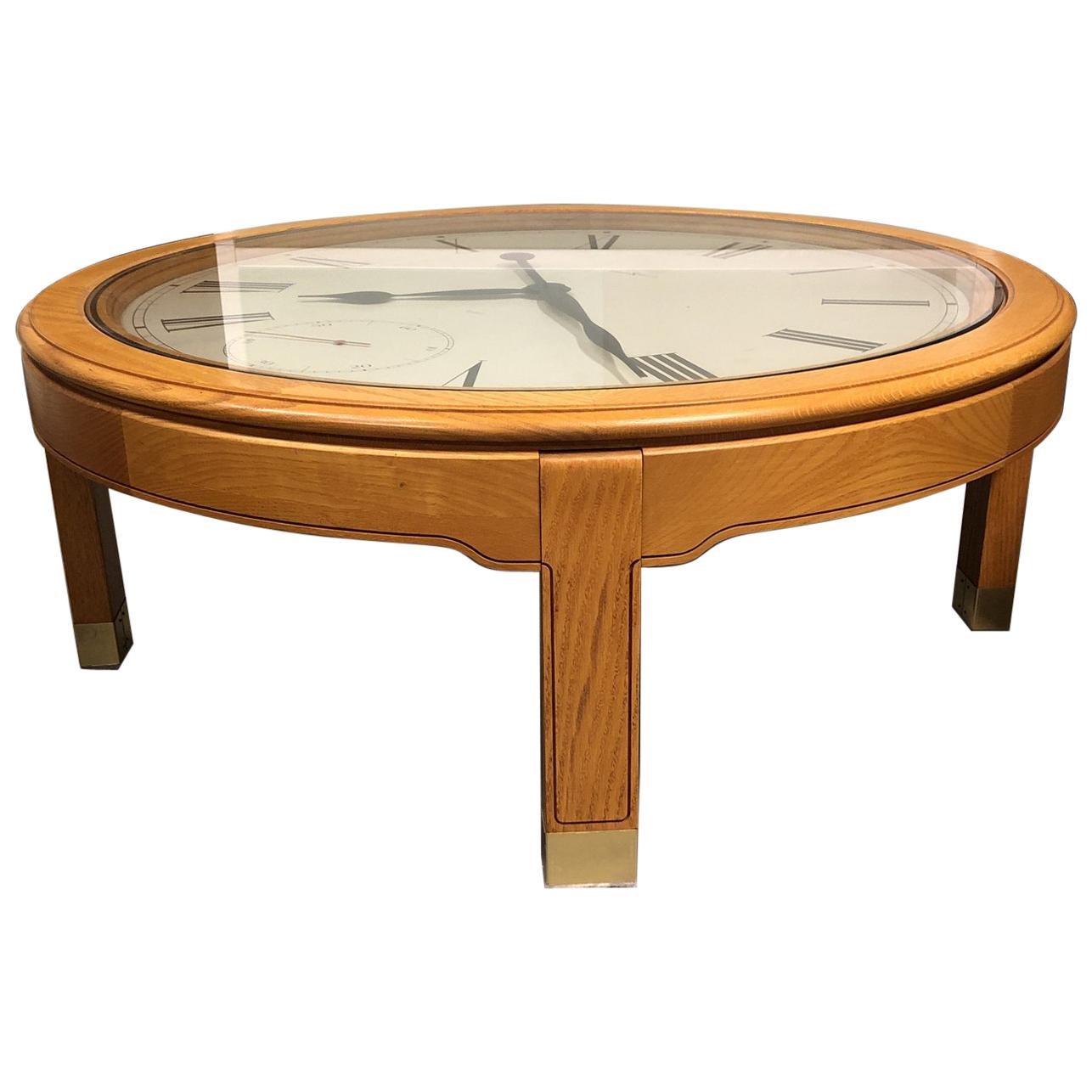 Howard Miller Clock Coffee Table For Sale at 1stDibs | clock coffee table  for sale, clock coffee tables, coffee table with clock
