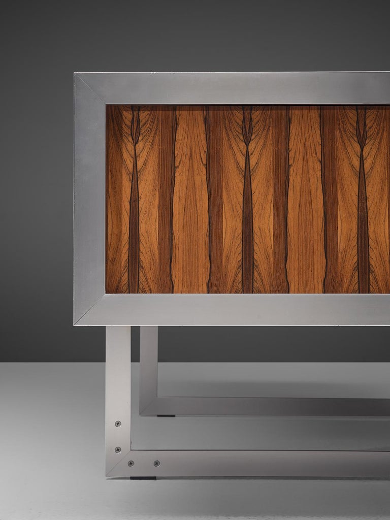 Howard Miller Executive Desk in Rosewood and Metal For Sale at 1stDibs