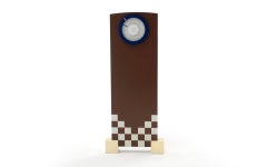 Howard Miller George Nelson 1984 Checkerboard Table Clock, "Tempo 21" Tower 3