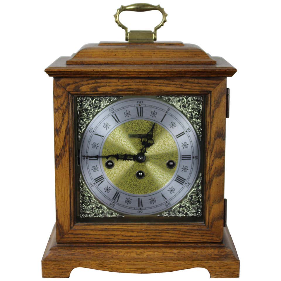 Howard Miller Graham Bracket Key Wound Mantel Clock Oak Case 340-020 at ...