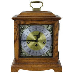 Howard Miller Graham Bracket Key Wound Mantel Clock Oak Case 340-020