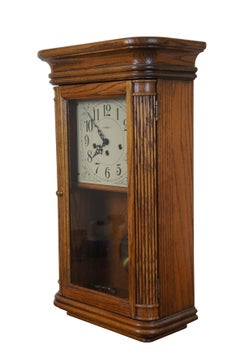 Howard Miller Oak Sandringham Wall Clock 613-108 German Westminster Chime 24"