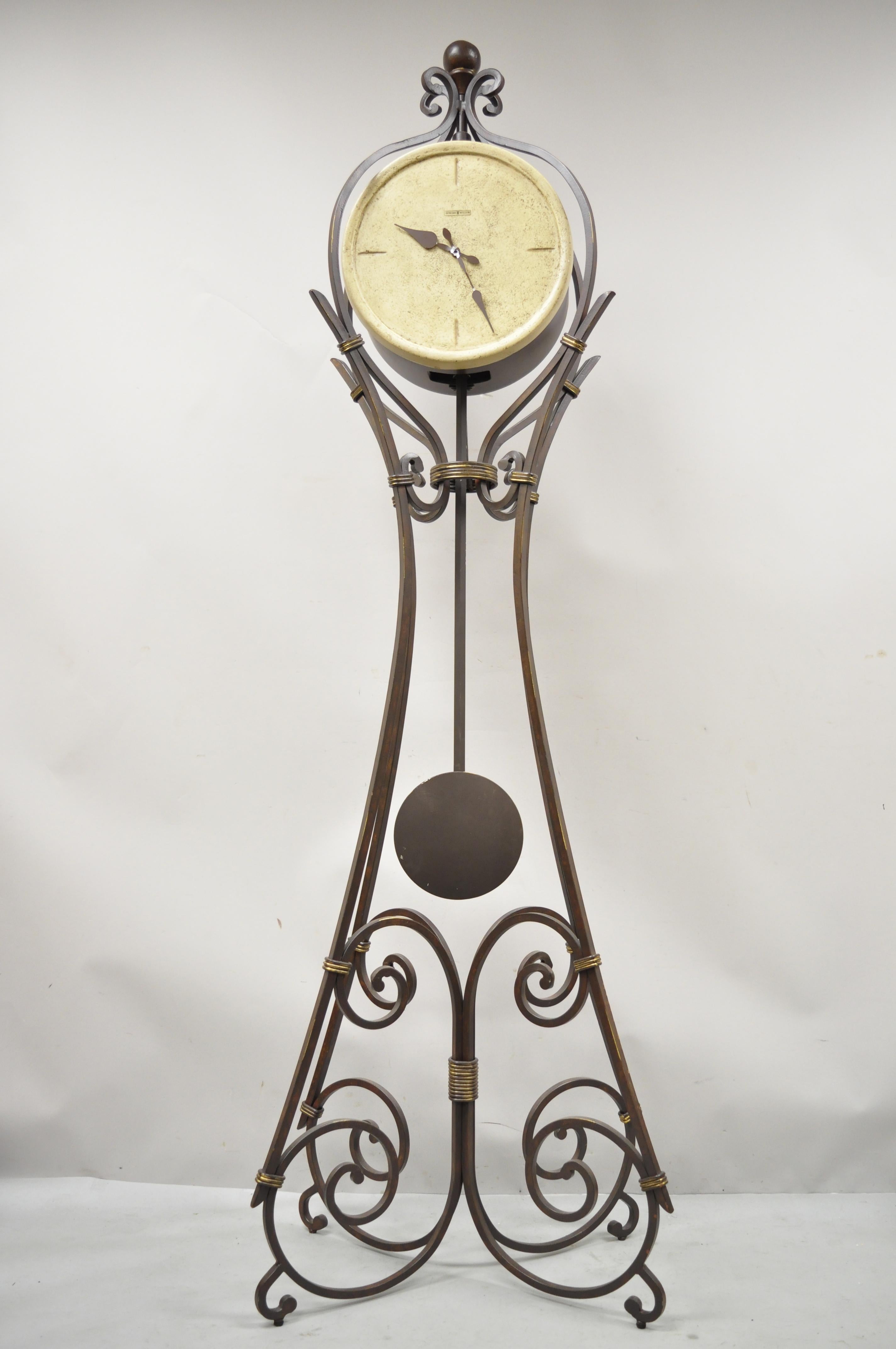 Howard Miller Vercelli Grandfather Clock Tall Wrought Iron Standing Floor Clock 5