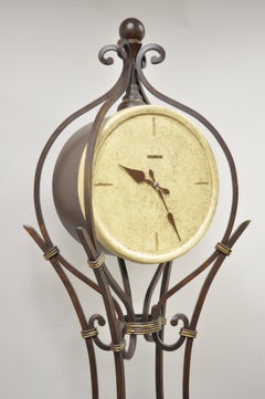 Howard Miller Vercelli Grandfather Clock Tall Wrought Iron Standing Floor Clock