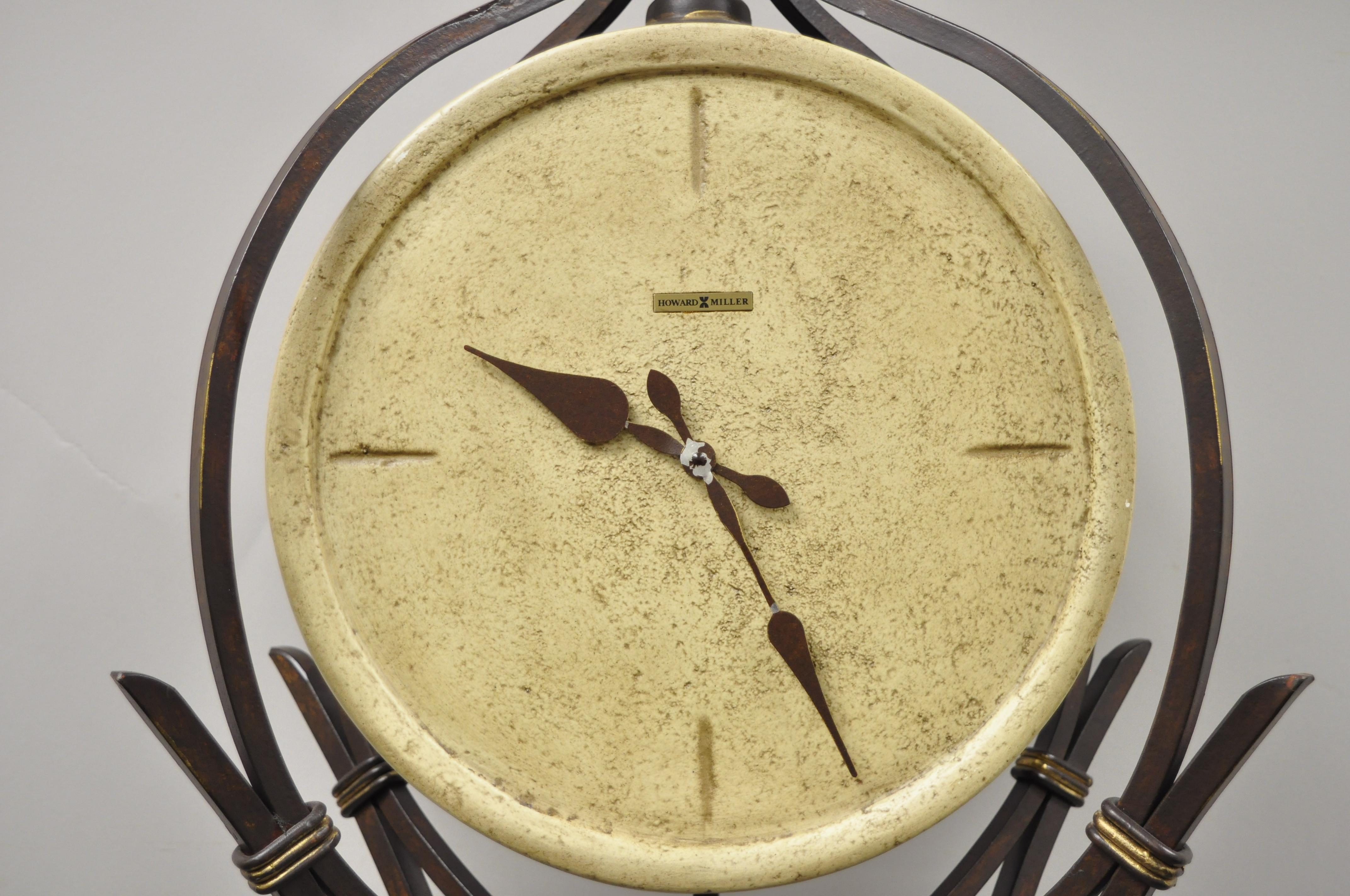 howard miller wrought iron grandfather clock