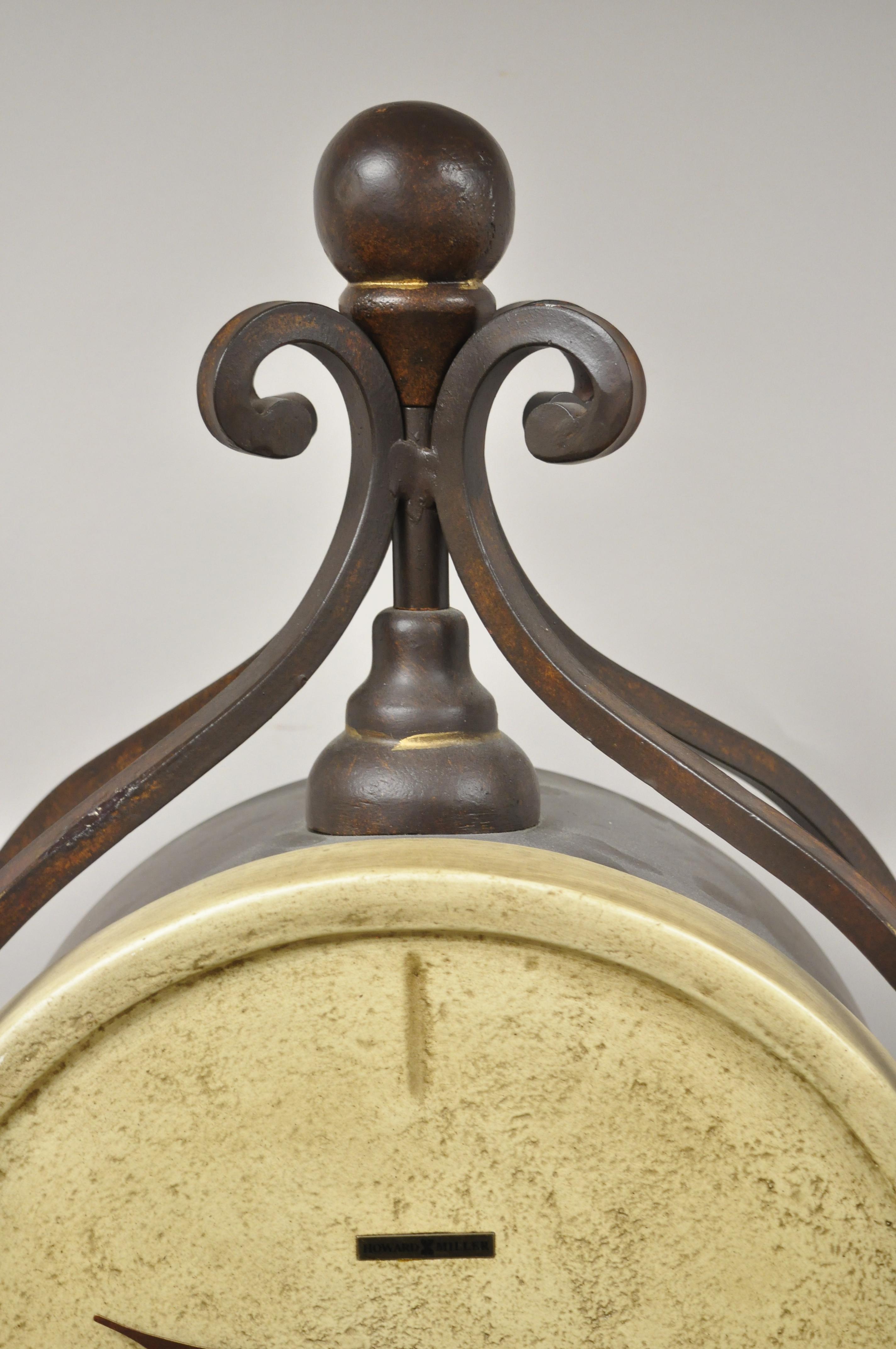 howard miller wrought iron grandfather clock