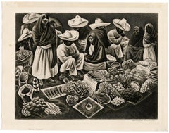 'Taxco Market' — American Modernist Scene of Mexico