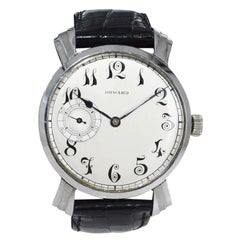 Howard Oversized Watch with Custom Steel Exhibition Back Case, 1920s