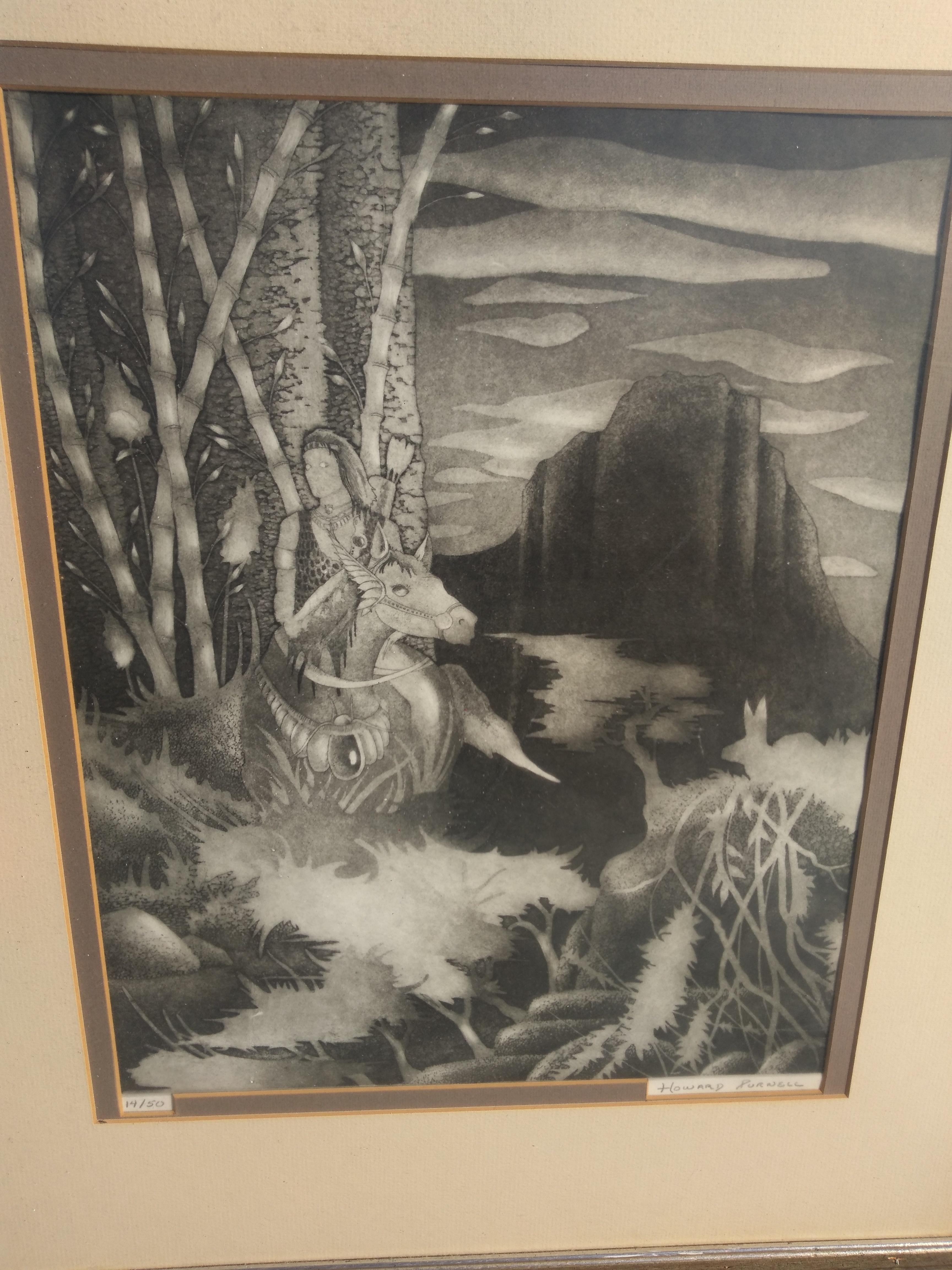 Carta Litografia di Howard Purnell raffigurante un sentiero nella foresta 14/50 in vendita