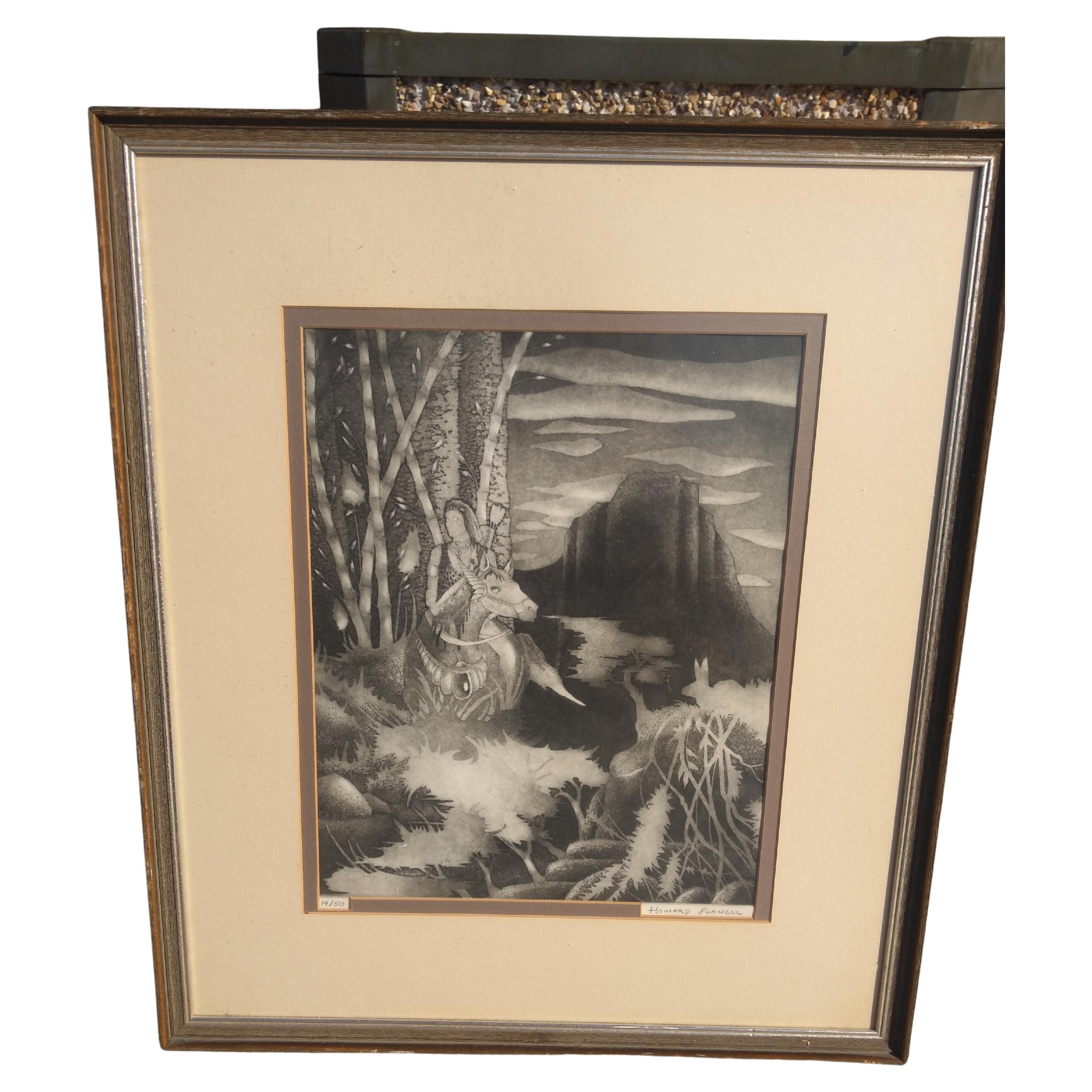 Litografia di Howard Purnell raffigurante un sentiero nella foresta 14/50 in vendita
