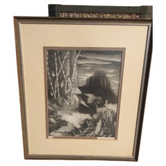 Litografia di Howard Purnell raffigurante un sentiero nella foresta 14/50