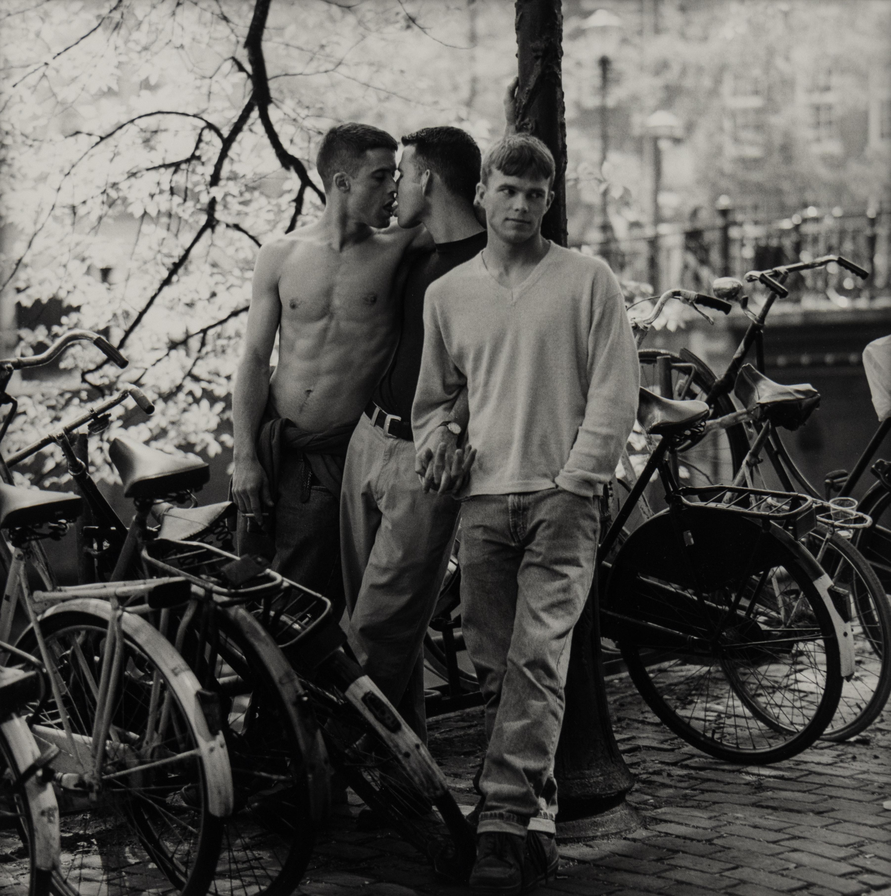 John, Gary, and Kris, Amsterdam - Photograph by Howard Roffman