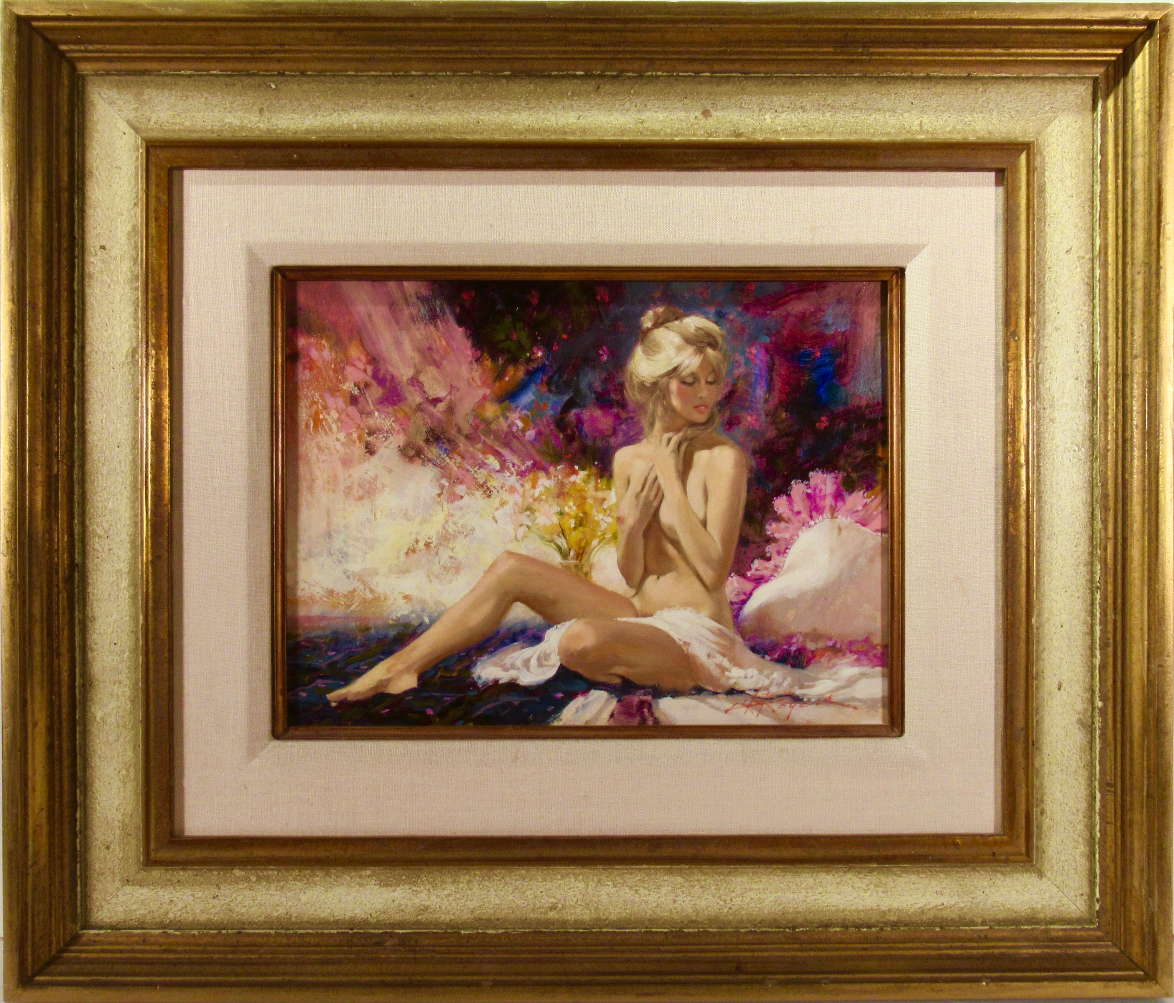 Howard Rogers Figurative Painting - Nude Sitting