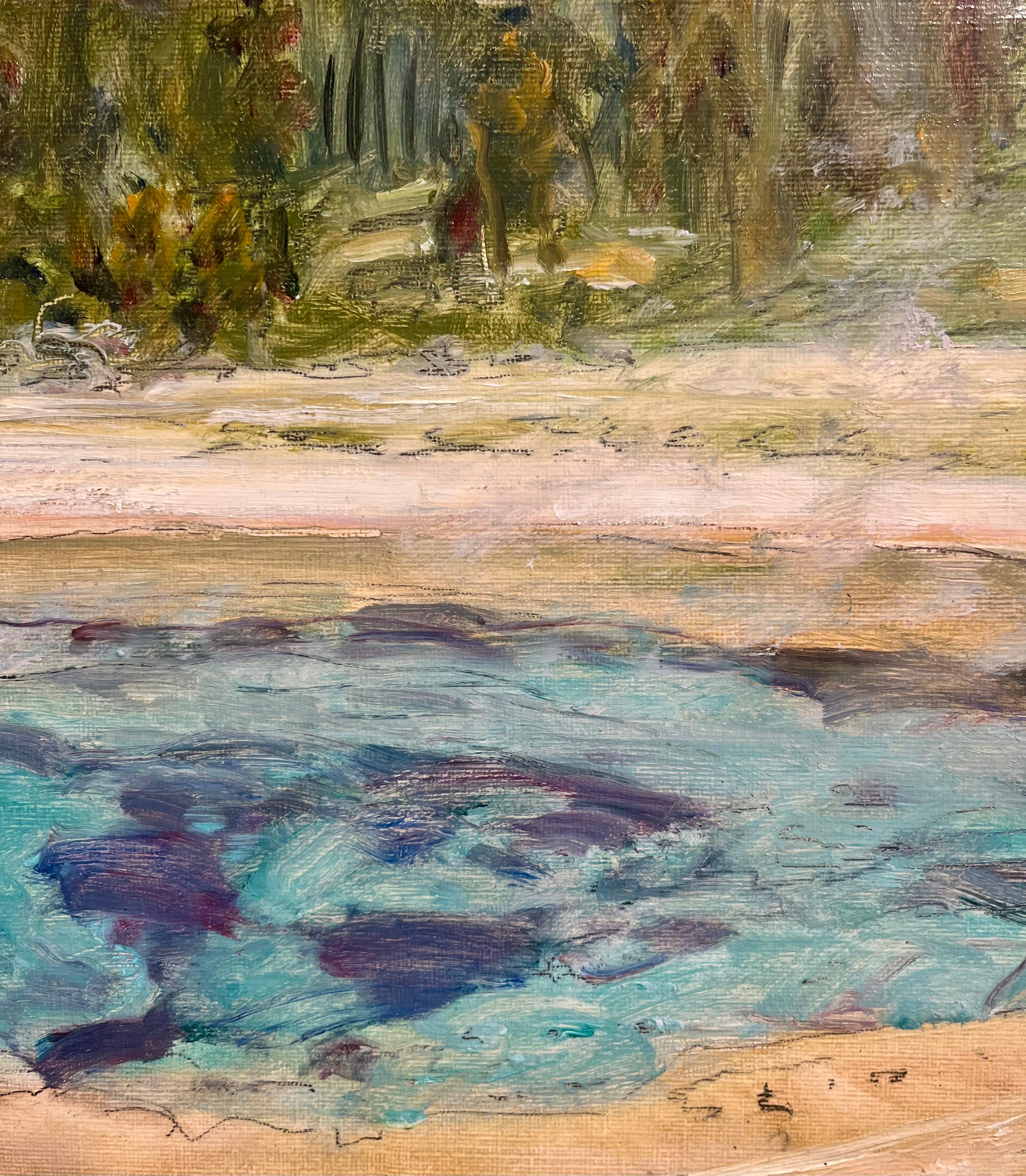Geyser di Yellowstone - Painting Hudson River School di Howard Russel Butler