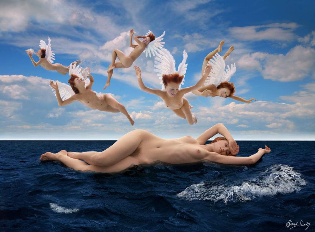 Howard Schatz Color Photograph – Anthologie, Geburt der Venus, Kunstfotografie