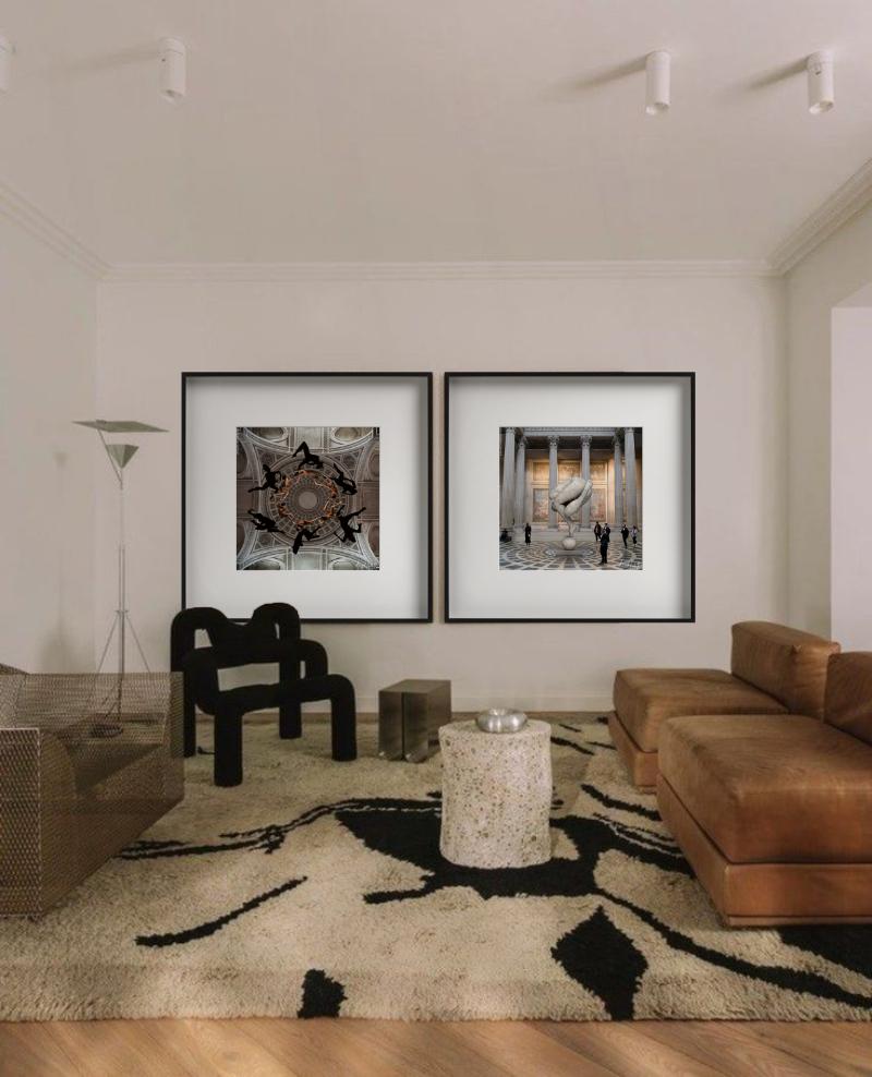 SCULTPURE 117, PANTHEON - Paris, France Fine Art Photography - Gray Color Photograph by Howard Schatz
