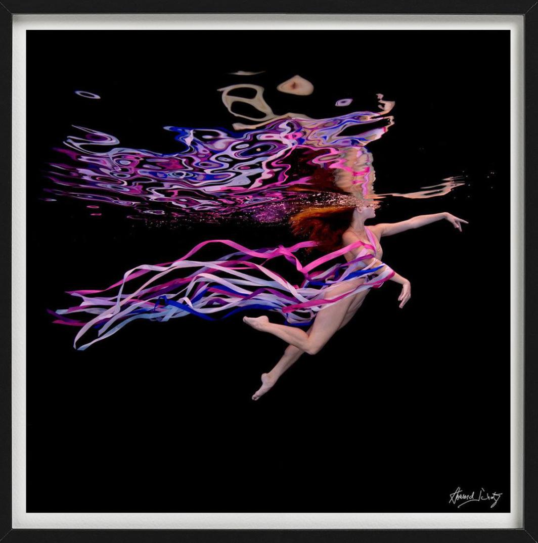 Underwater Study #3093 - Nude with Ribbons Underwater, Fine Art Photography 2018 For Sale 2