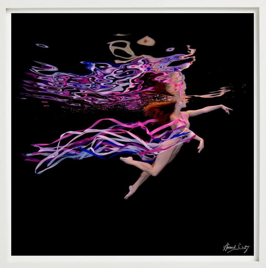 Underwater Study #3093 - Nude with Ribbons Underwater, Fine Art Photography 2018 For Sale 7