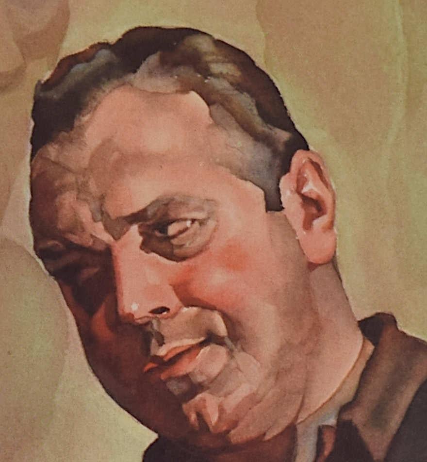 Cartel de propaganda original de la 2ª Guerra Mundial - No seas tonto y esparce droga por dentro - Print Marrón de Howard Scott