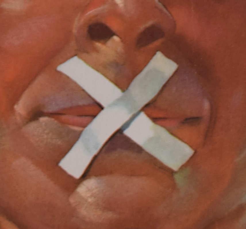 Cartel de propaganda original de la 2ª Guerra Mundial - Hablar por hablar puede costar vidas - Print de Howard Scott