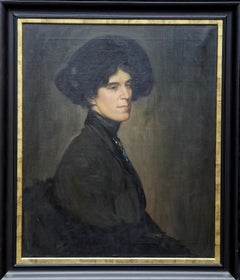 Portrait of Blanche Stuchbury - Scottish Edwardian art portrait oil painting