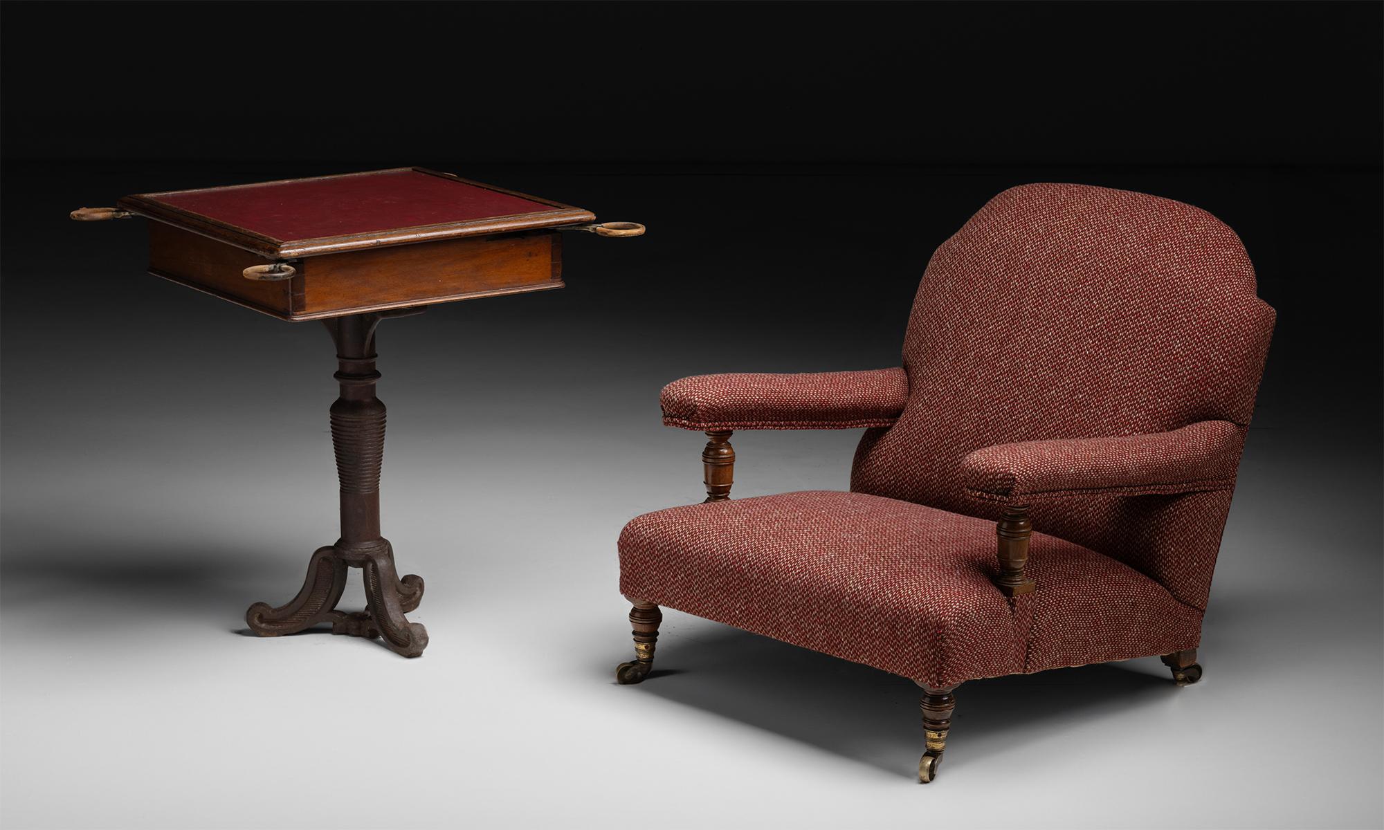 Wool Howard & Sons Armchair in Pierre Frey Tweed, England circa 1880