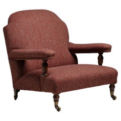 Howard & Sons Armchair in Pierre Frey Tweed, England circa 1880