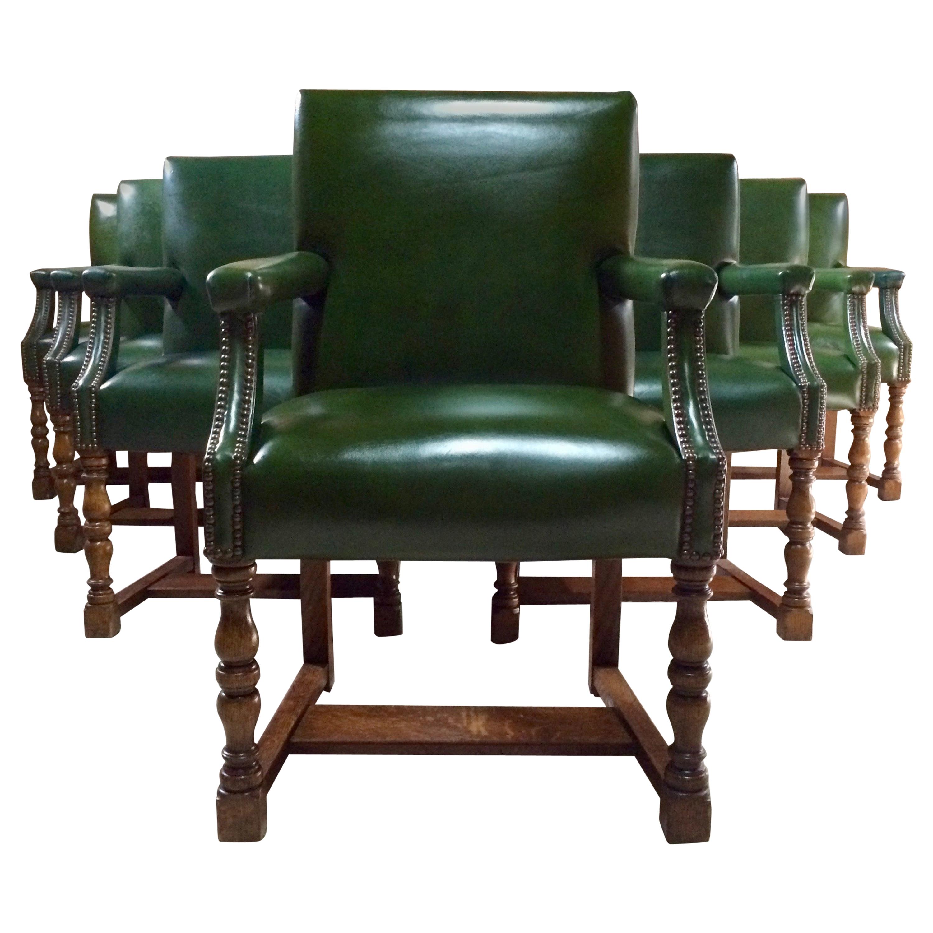 Howard & Sons Armchairs Set of Eleven Boardroom Dining Library Gainsborough