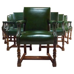 Howard & Sons Armchairs Set of Eleven Boardroom Dining Library Gainsborough