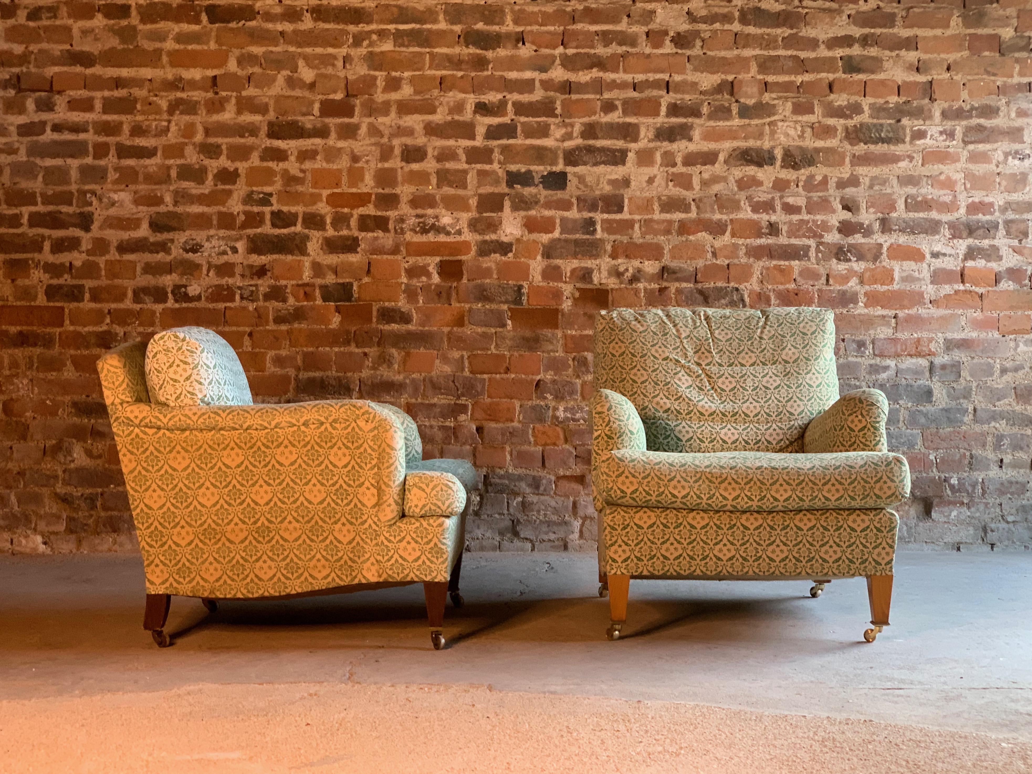 Howard & Sons Bridgewater & Amazone Armchairs Deep Seated Pair Original

Howard & Sons Bridgewater Amazone Armchair by Lenygon & Morant

The second chair is a wonderful small Amazone Howard Armchair by Lenygon & Morant labelled to underside and