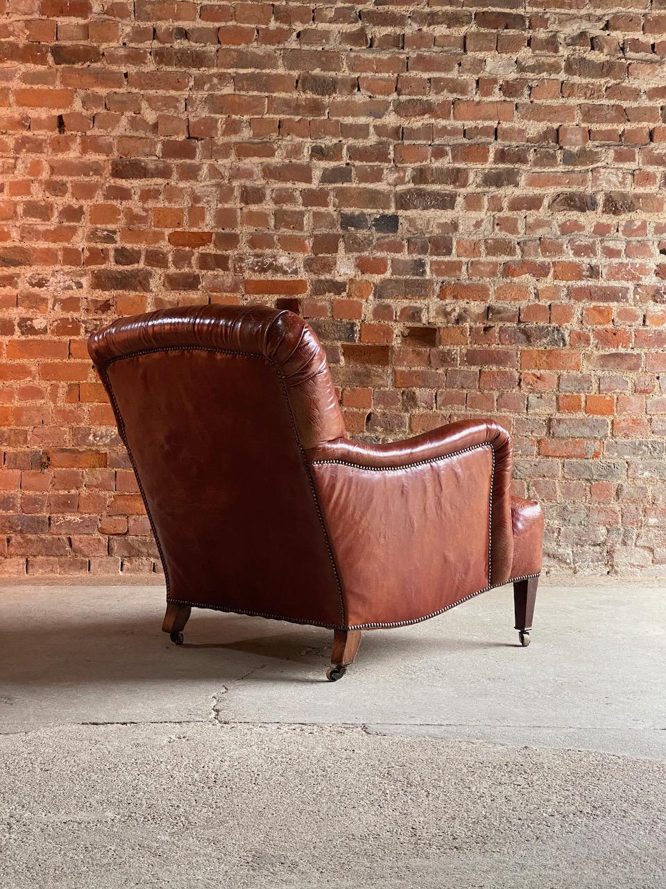 English Howard & Sons Bridgewater Armchair, 19th Century, circa 1890