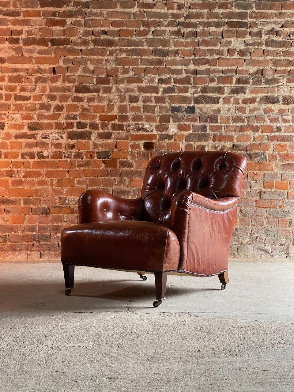 Late 19th Century Howard & Sons Bridgewater Armchair, 19th Century, circa 1890