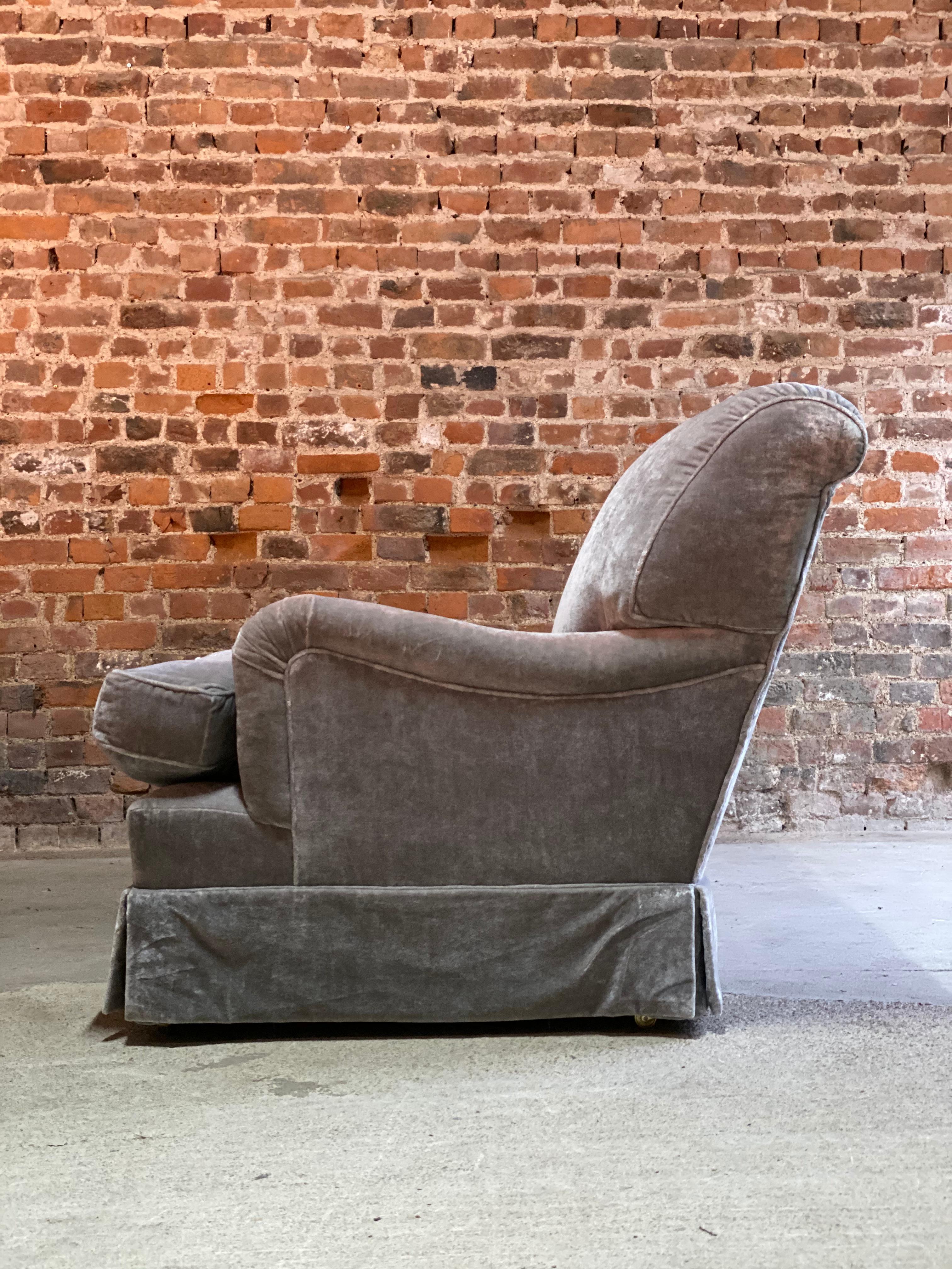 Victorian Howard & Sons Bridgewater Sofa Deep Seated Loose Cushion Bespoke 2014 Number 1