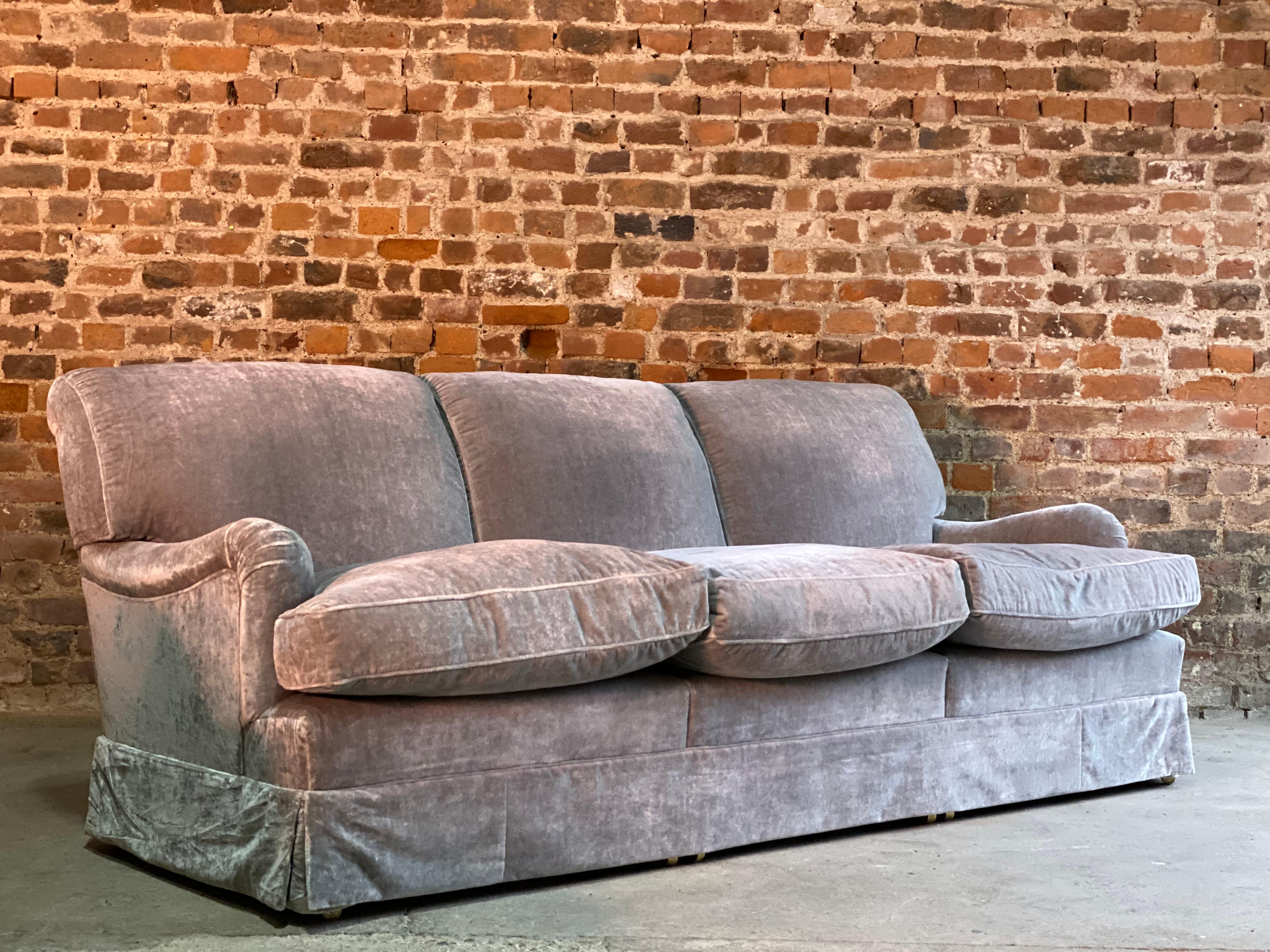 Beech Howard & Sons Bridgewater Sofa Deep Seated Loose Cushion Bespoke 2014 Number 1