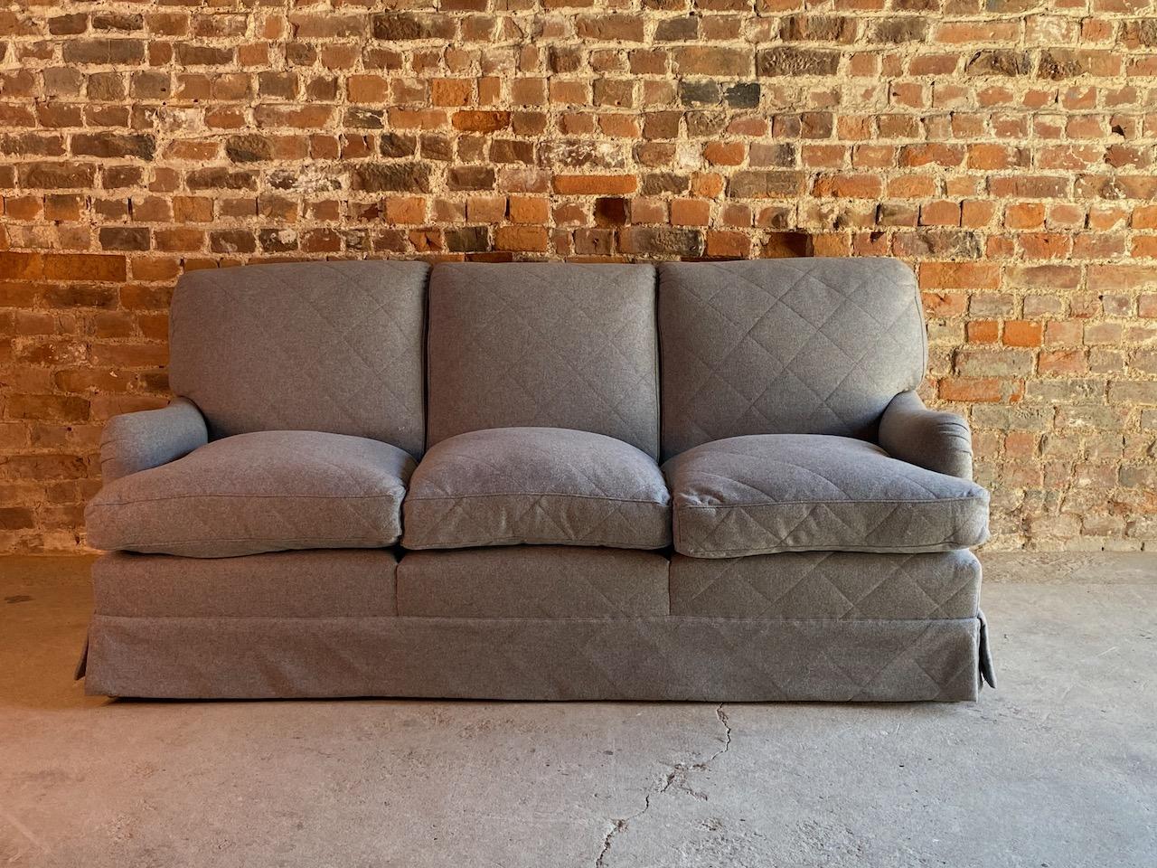 Howard & Sons Bridgewater Sofa Deep Seated Loose Cushion Bespoke 2014 Number 2 5
