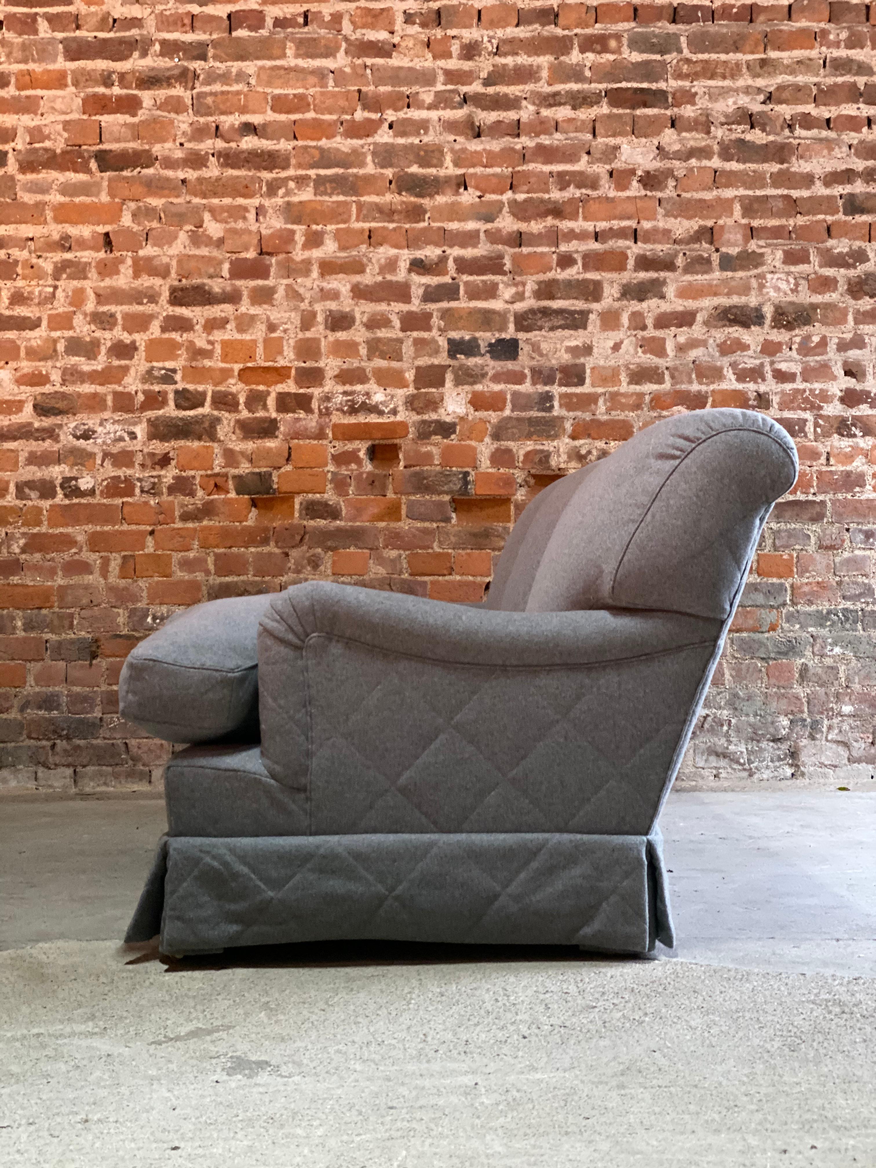 Howard & Sons Bridgewater Sofa Deep Seated Loose Cushion Bespoke 2014 Number 2 In Excellent Condition In Longdon, Tewkesbury