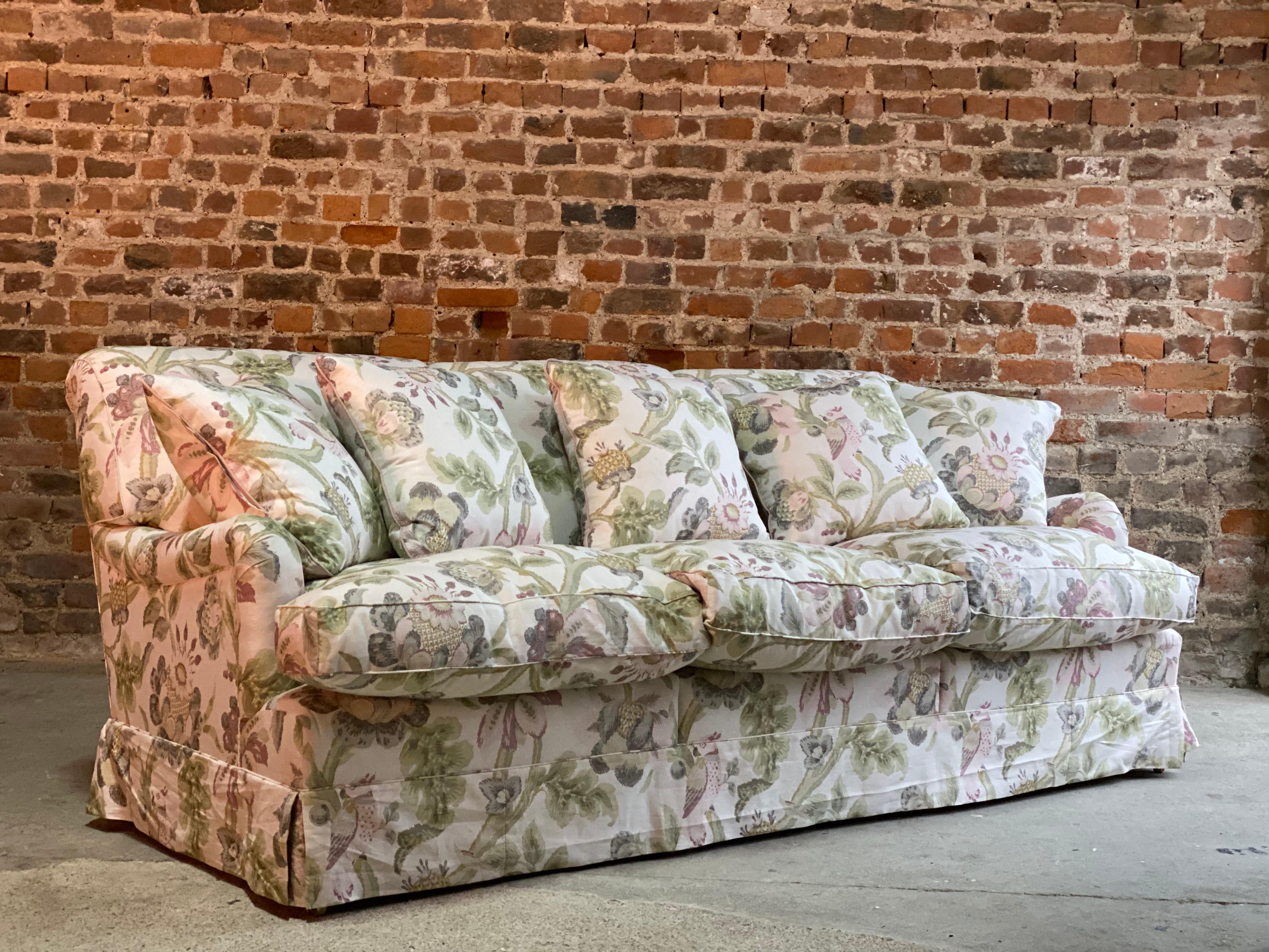 Victorian Howard & Sons Bridgewater Sofa Deep Seated Loose Cushion Bespoke 2014 Number 3