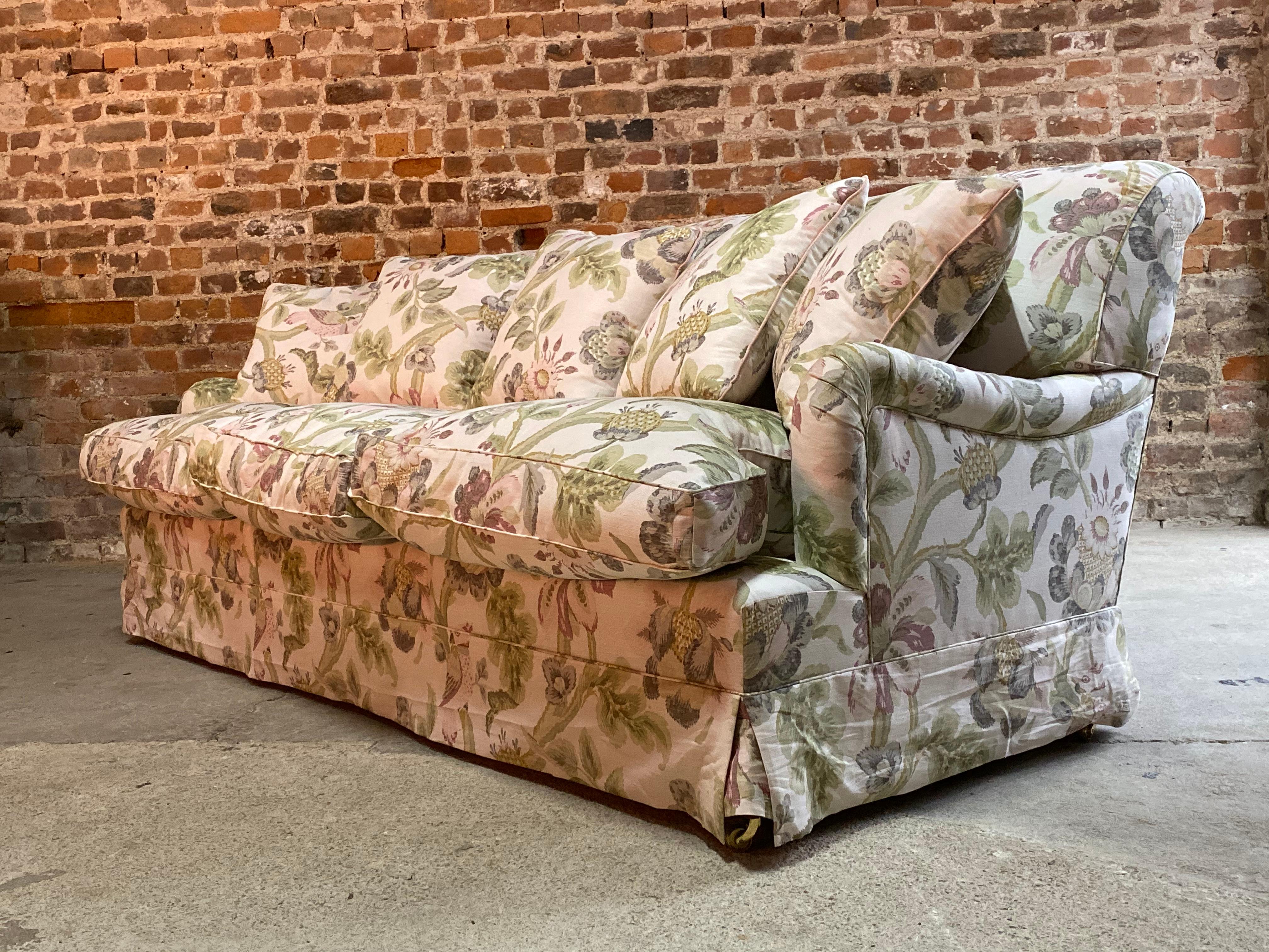 Beech Howard & Sons Bridgewater Sofa Deep Seated Loose Cushion Bespoke 2014 Number 3