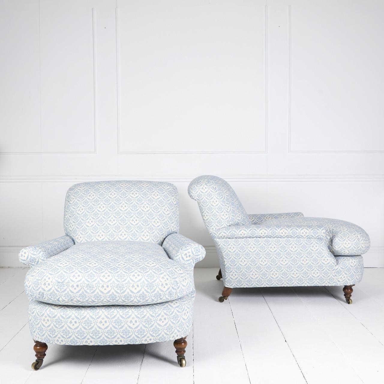 Howard & Sons Clubsessel 19. Jahrhundert (Mittleres 19. Jahrhundert) im Angebot