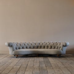 Howard & Sons Crescent Chesterfield Sofa c1850