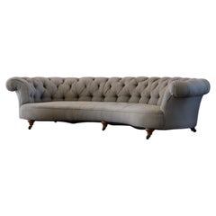 Howard & Sons Crescent Chesterfield Sofa c1850
