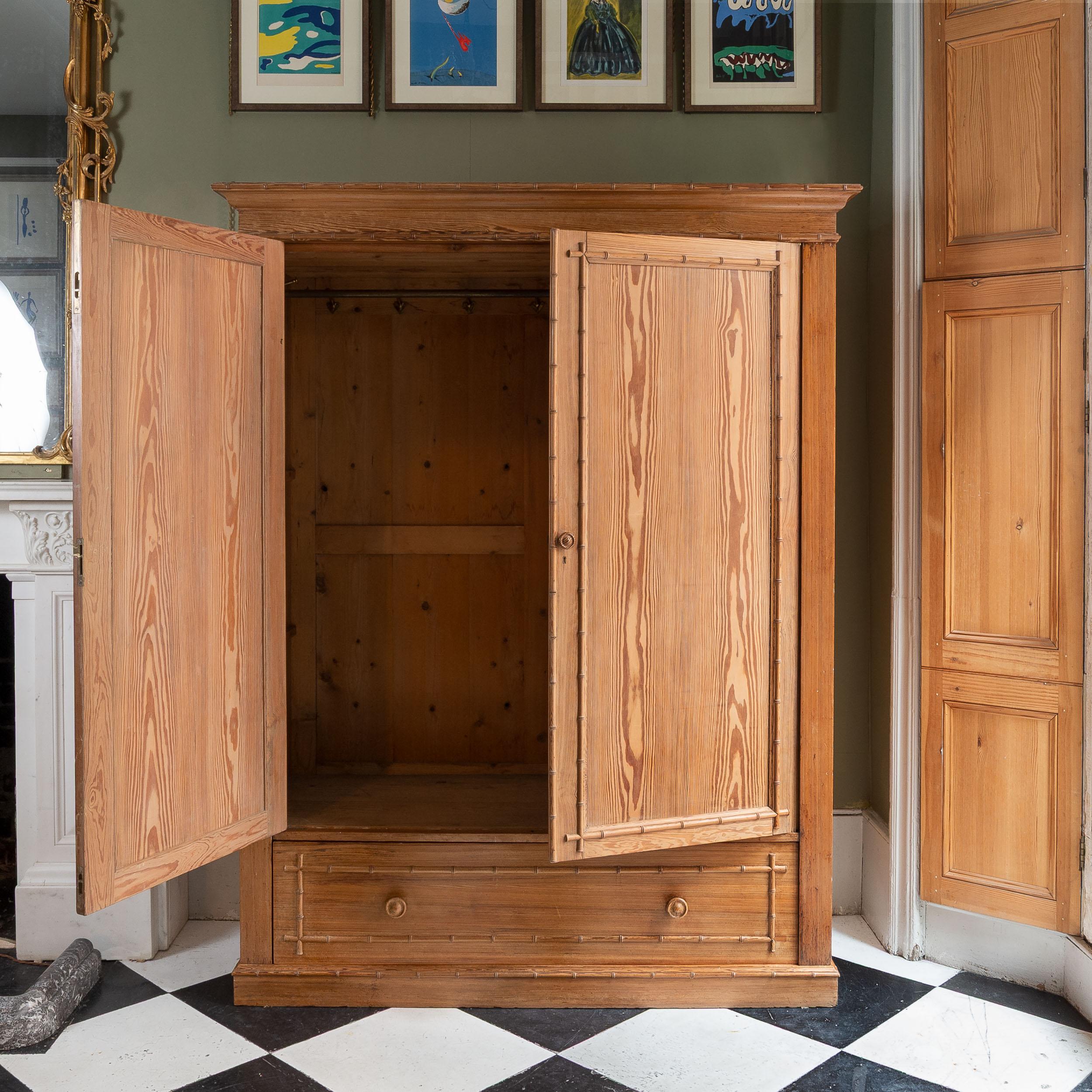 Victorian Howard & Sons Douglas Fir Wardrobe For Sale