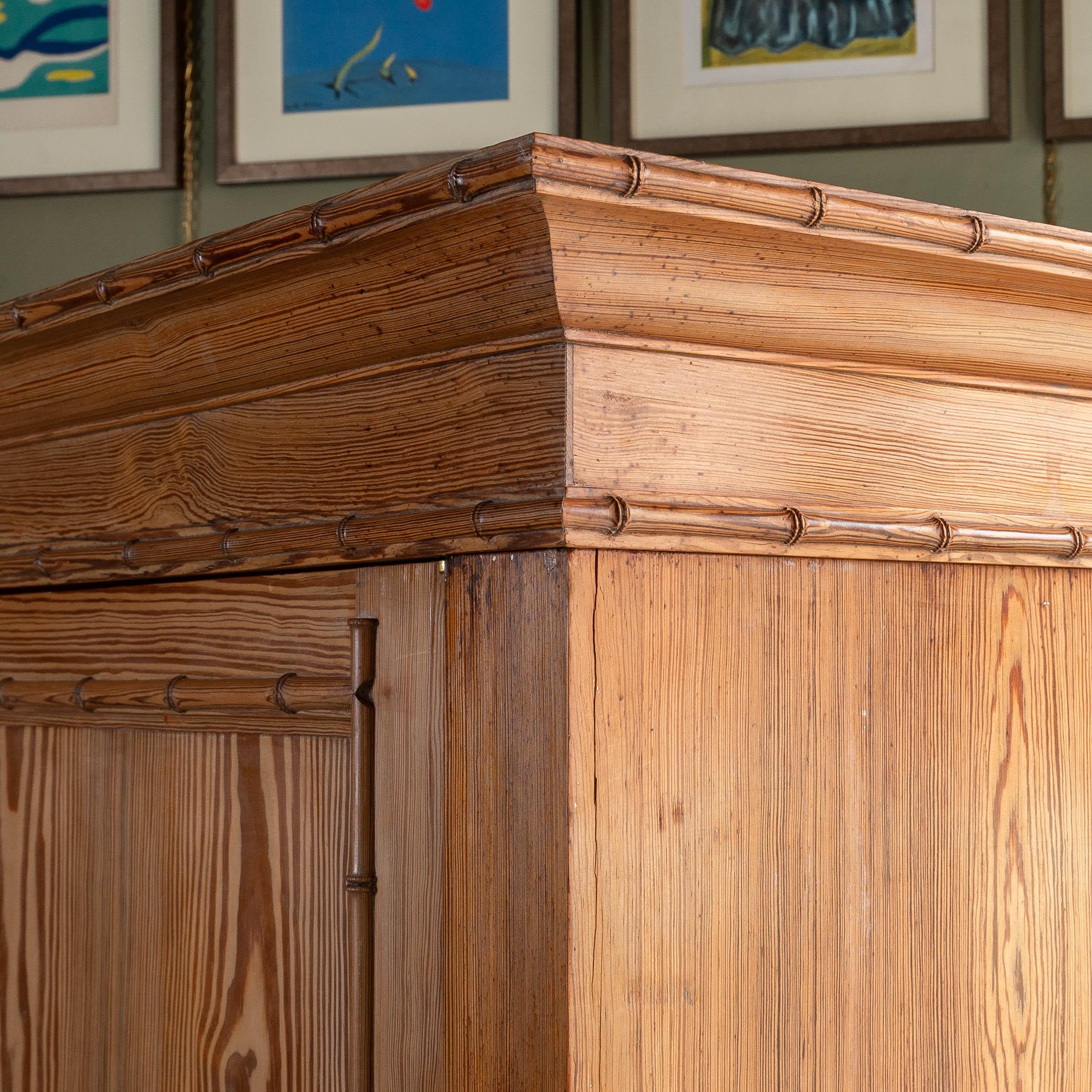 19th Century Howard & Sons Douglas Fir Wardrobe For Sale