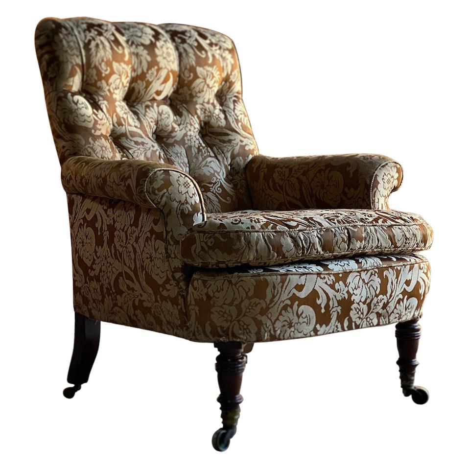 Howard & Sons ‘Easy’ Armchair, 19th Century England, Circa 1860