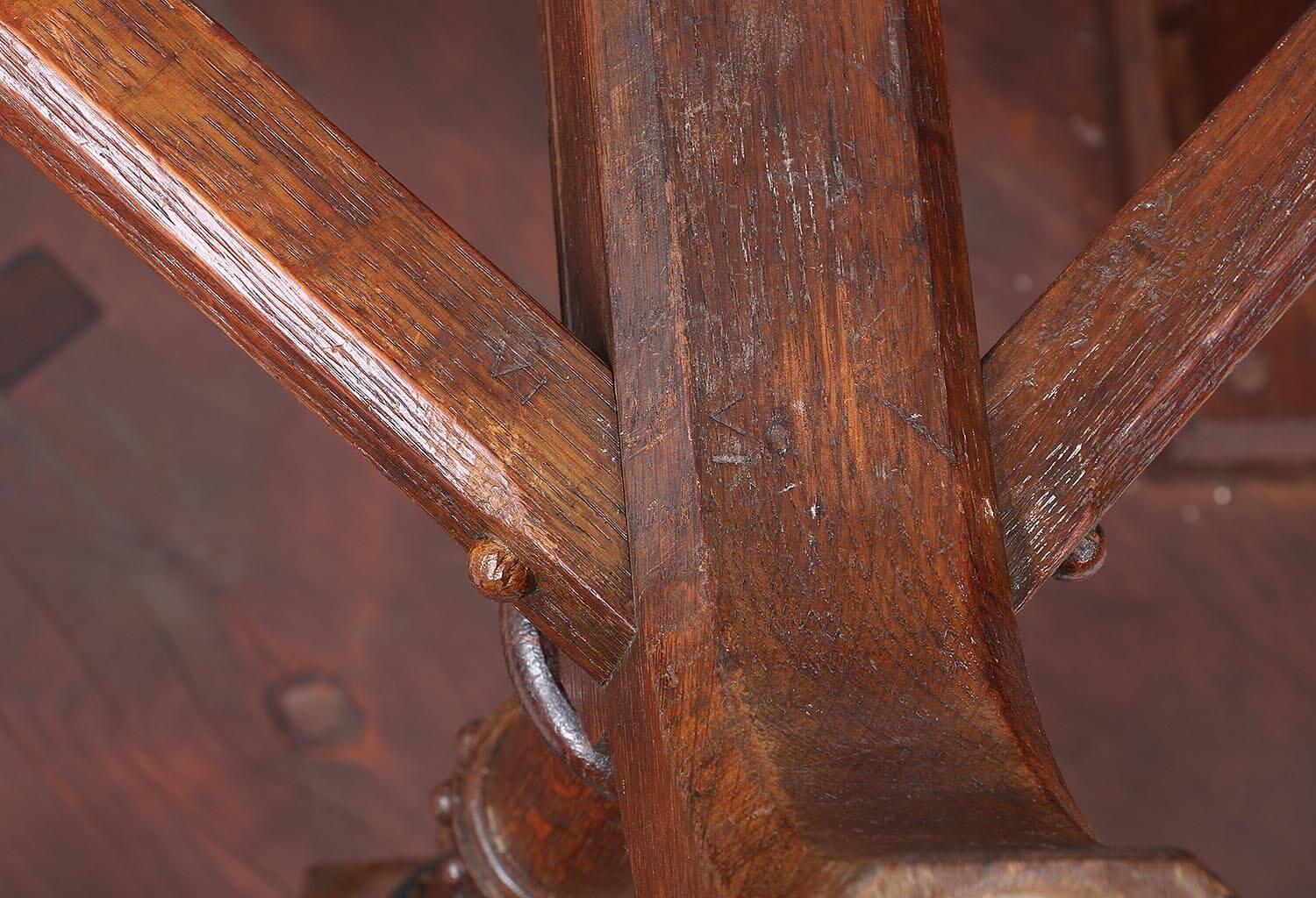 Gothic Revival Howard & Sons Octagonal Oak Parquetry Top Centre Table, London, circa 1880