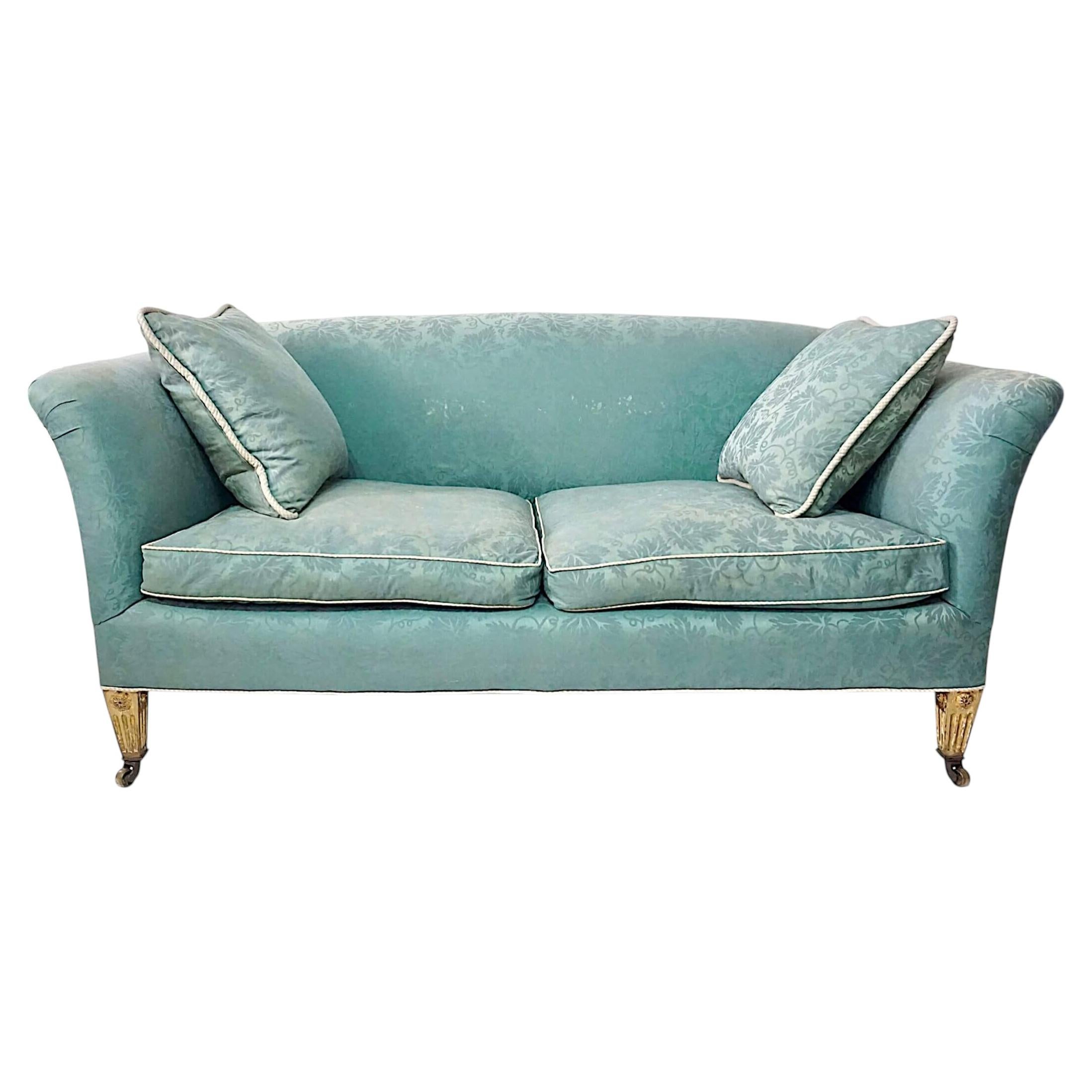 Howard & Sons 'Portarlington' Sofa with Giltwood Legs, circa 1905