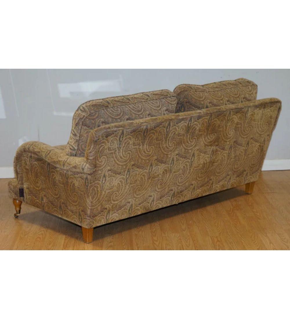 Howard & Sons Style Mulberry Designer Sofa Rare Made in Feather Filled For Sale 1