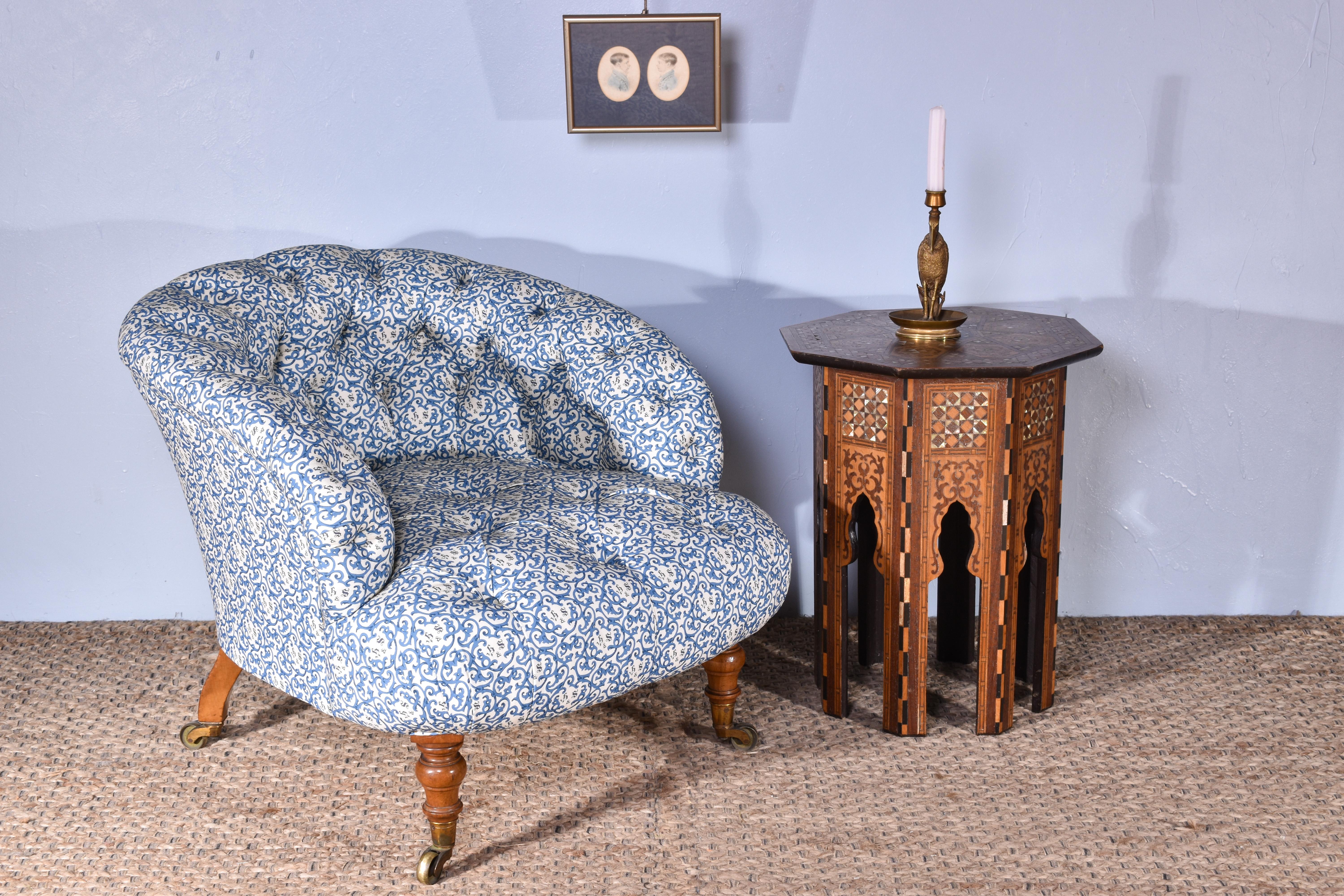 Victorian Howard & Sons Tub Chair For Sale